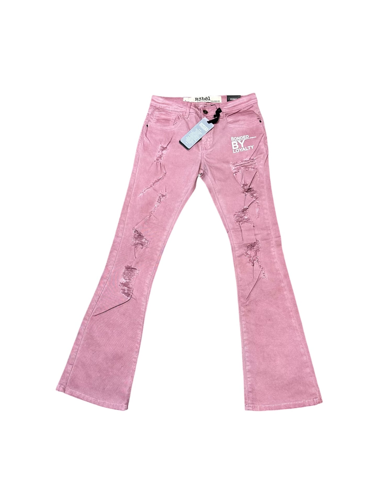 BondedByLoyalty Stacked Jeans (Rose Gold)