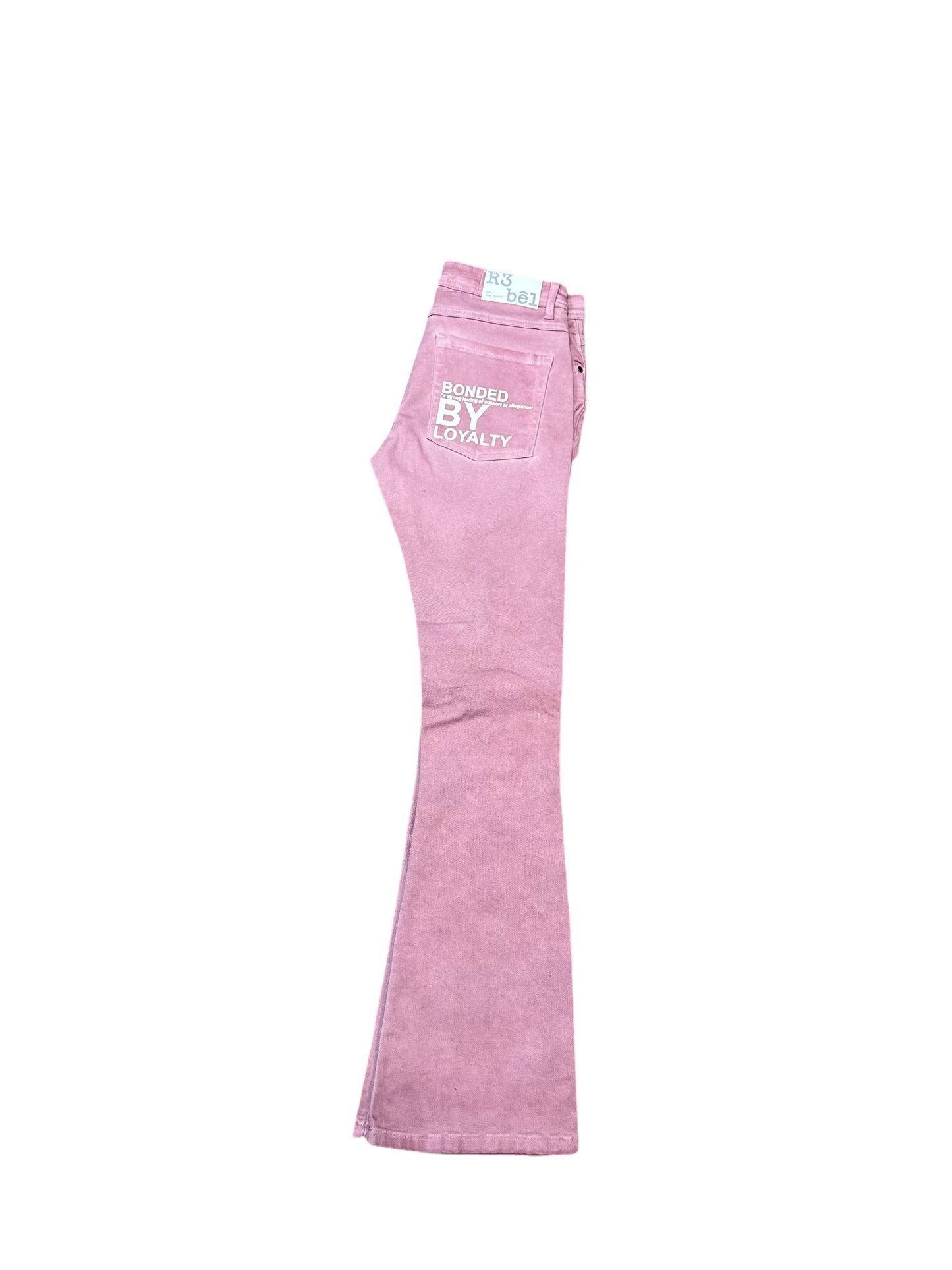 BondedByLoyalty Stacked Jeans (Rose Gold)