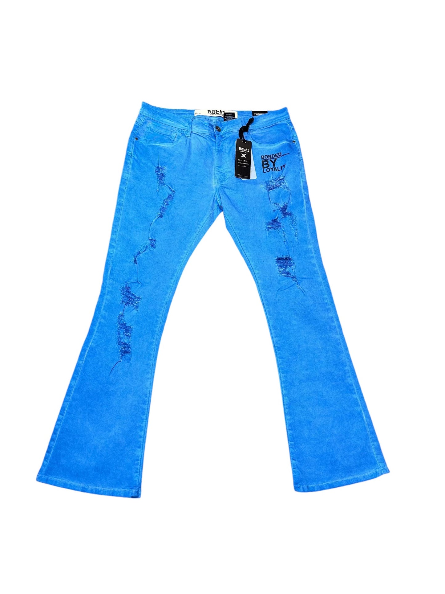 BondedByLoyalty Stacked Jeans (Blue)