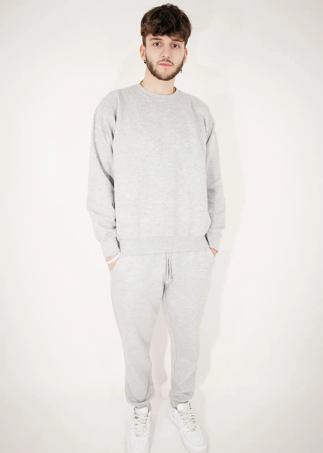 Blank Grey Crew Set