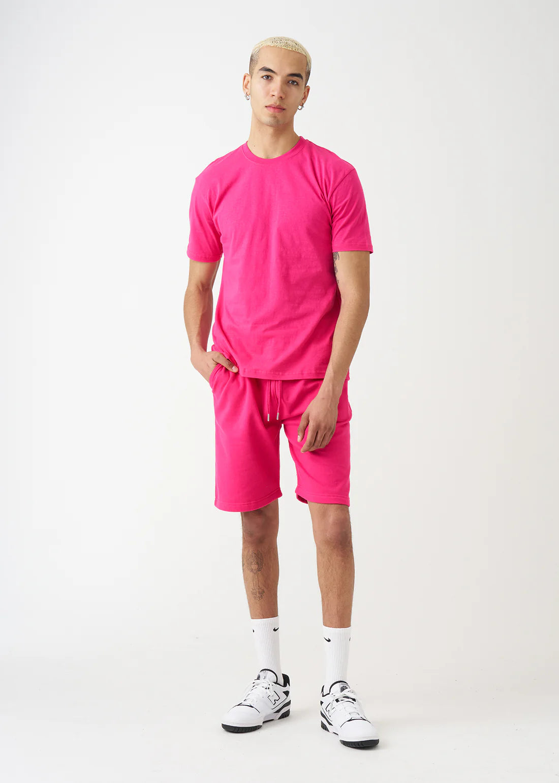 Blank Hot Pink Short Set