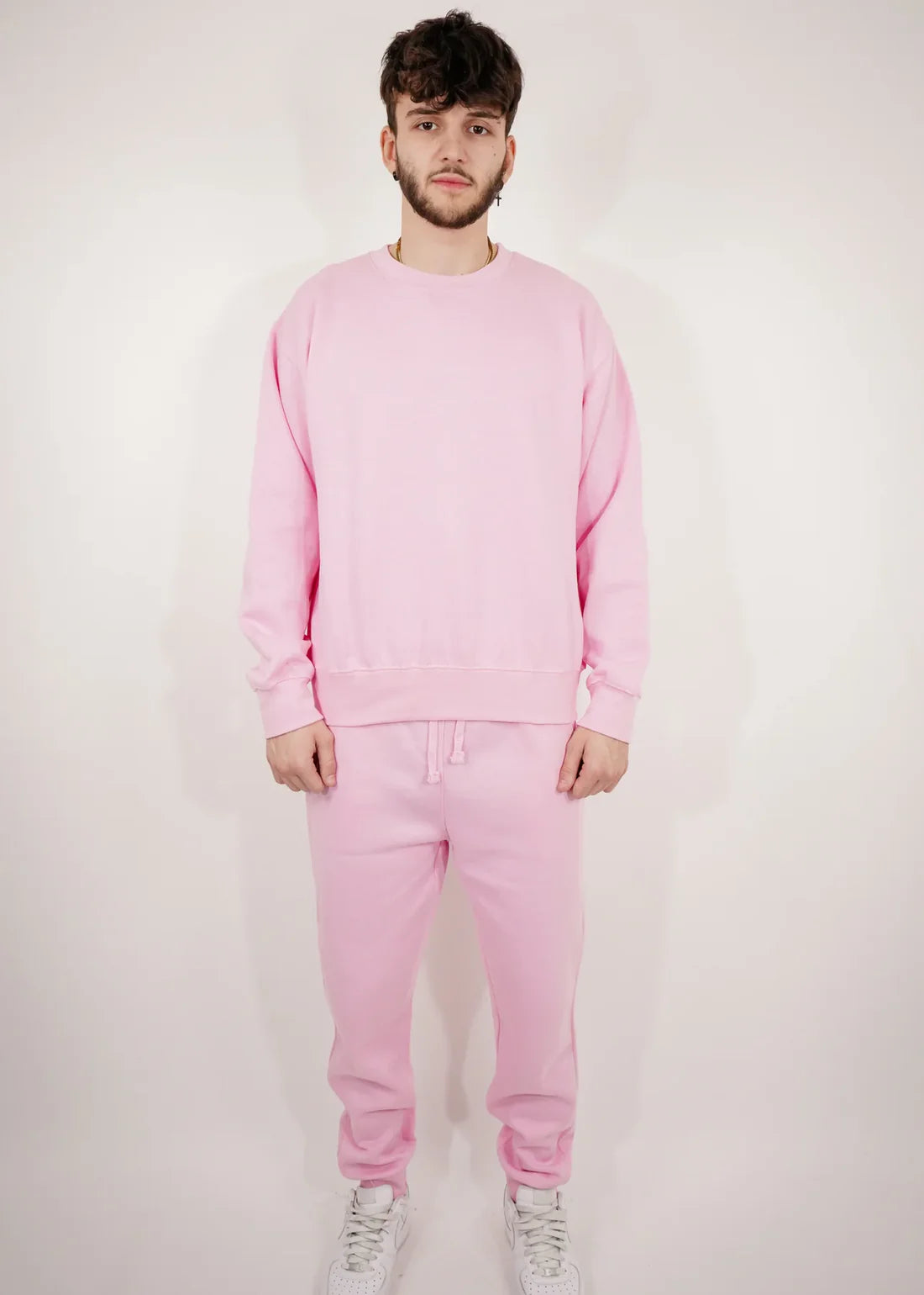 Blank Powder Pink Crew Set