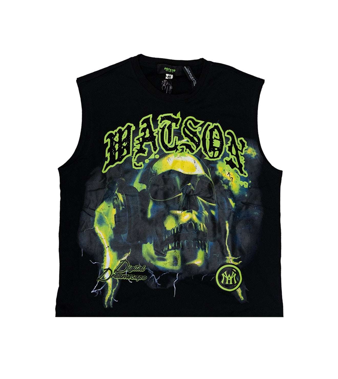 WATSON Skull Sound Digital Cutoff T-shirt (Black)