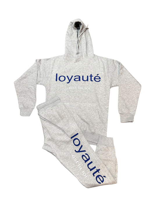 loyaute' Enormous Logo Jogger Set (Grey)