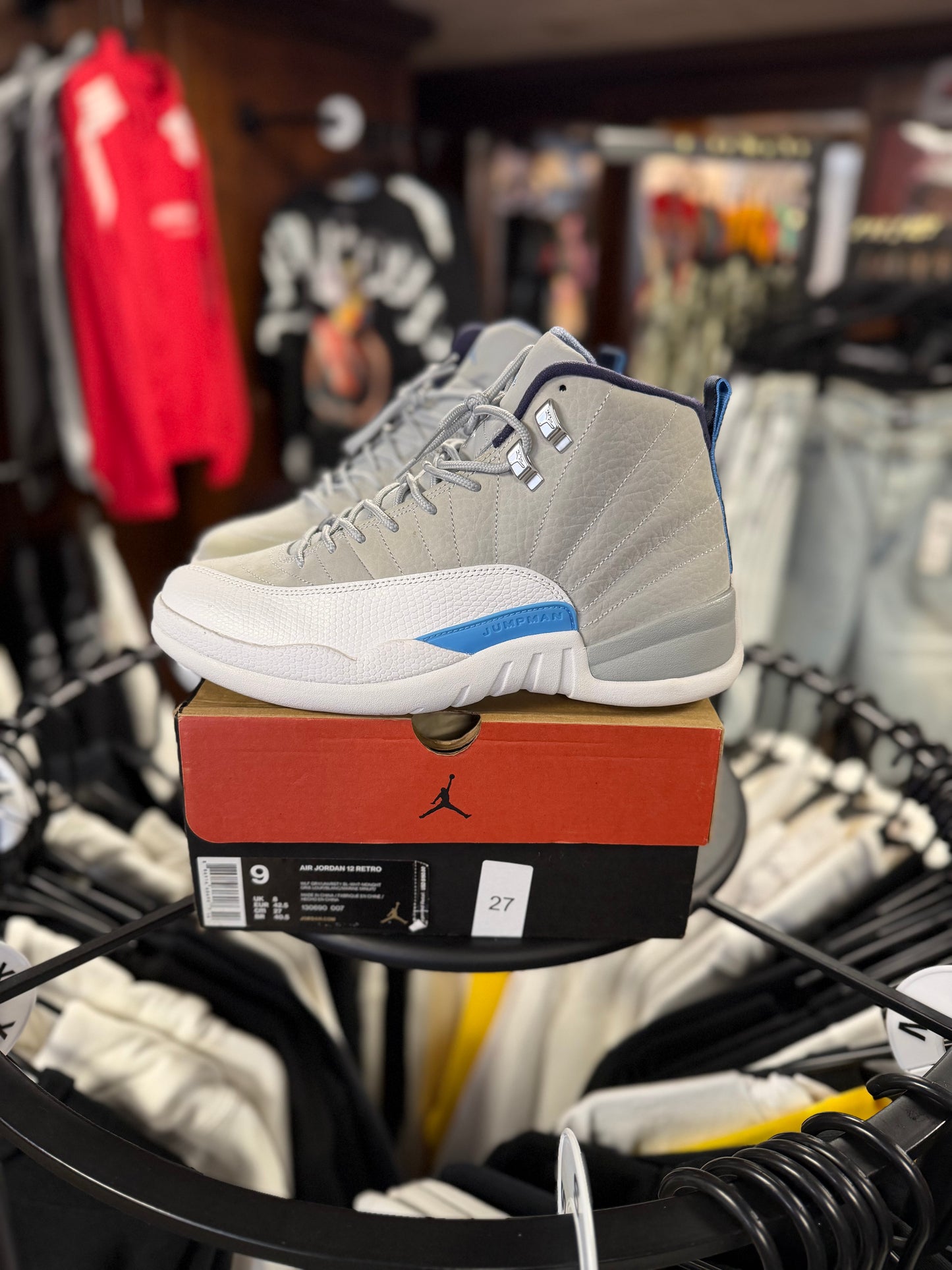 Jordan 12 Retro Grey University Blue