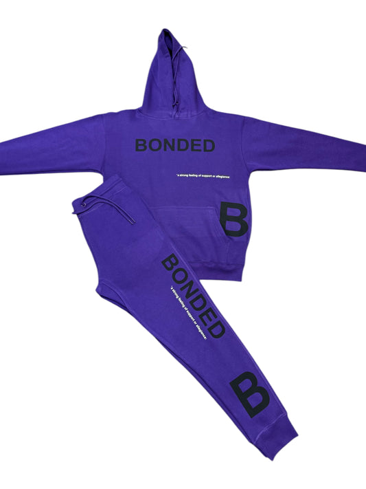 Wrap Around Jogger Set (Purple & Black)