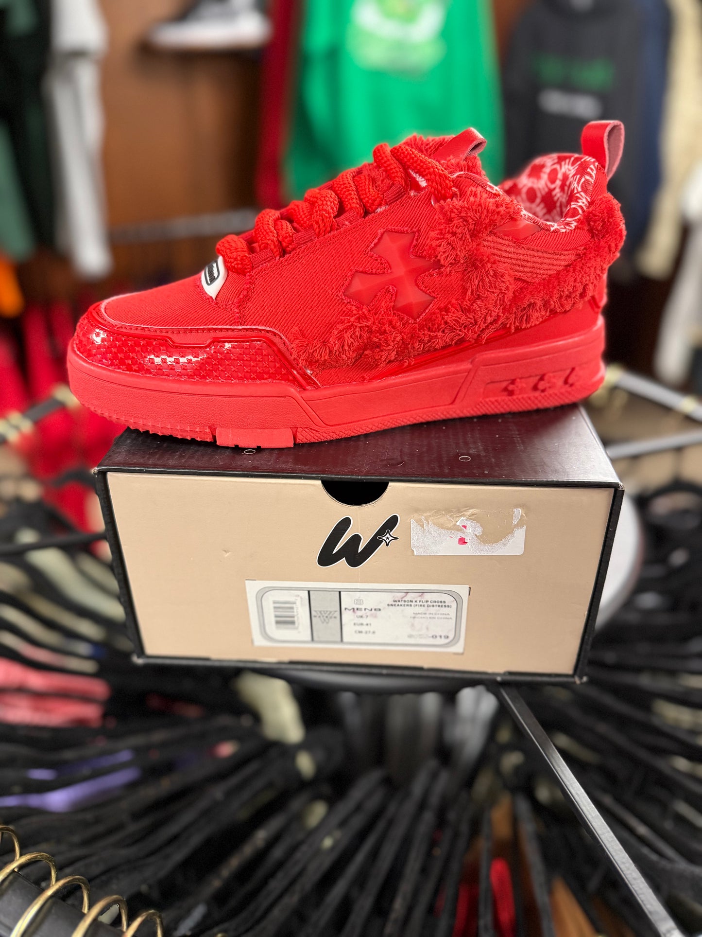 Watson K Flip Cross Sneakers Fire Distress