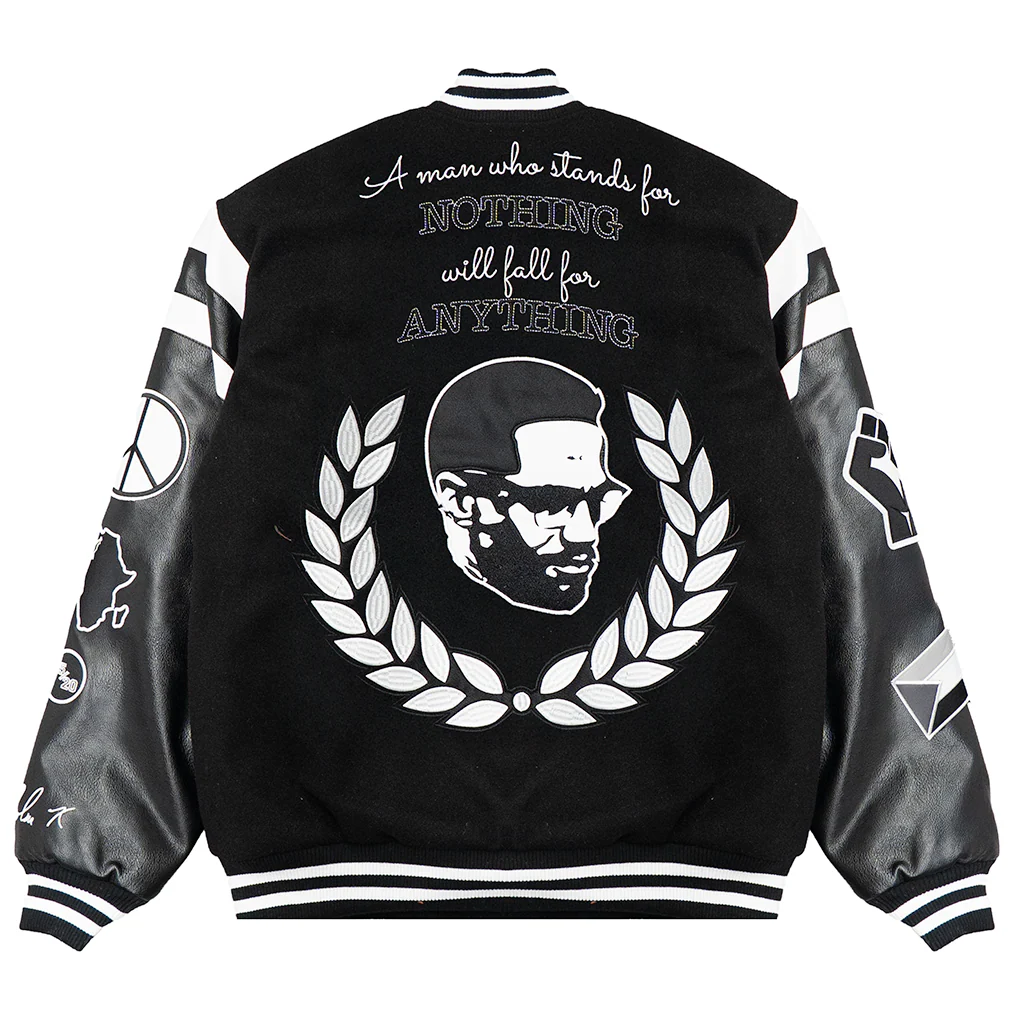 MALCOLM X VARSITY JACKET (BLACK)