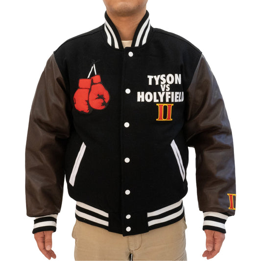 TYSON VS HOLYFIELD SOUVENIR VARSITY JACKET (BLACK)