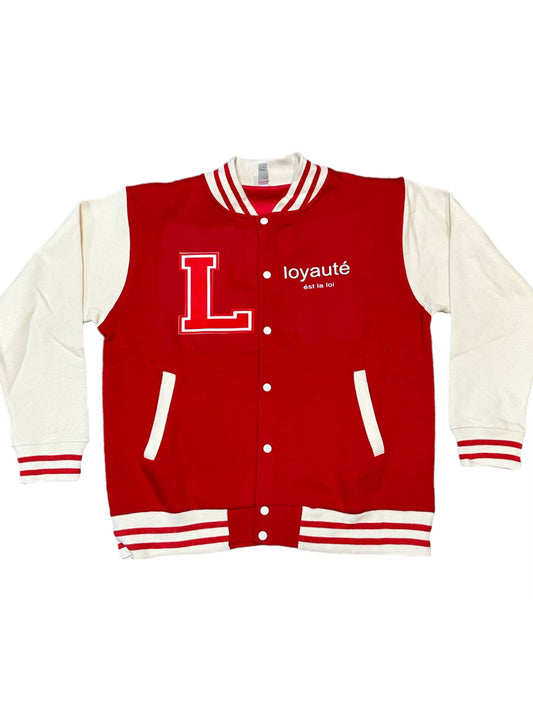 Loyaute' Varsity Jacket (Red)