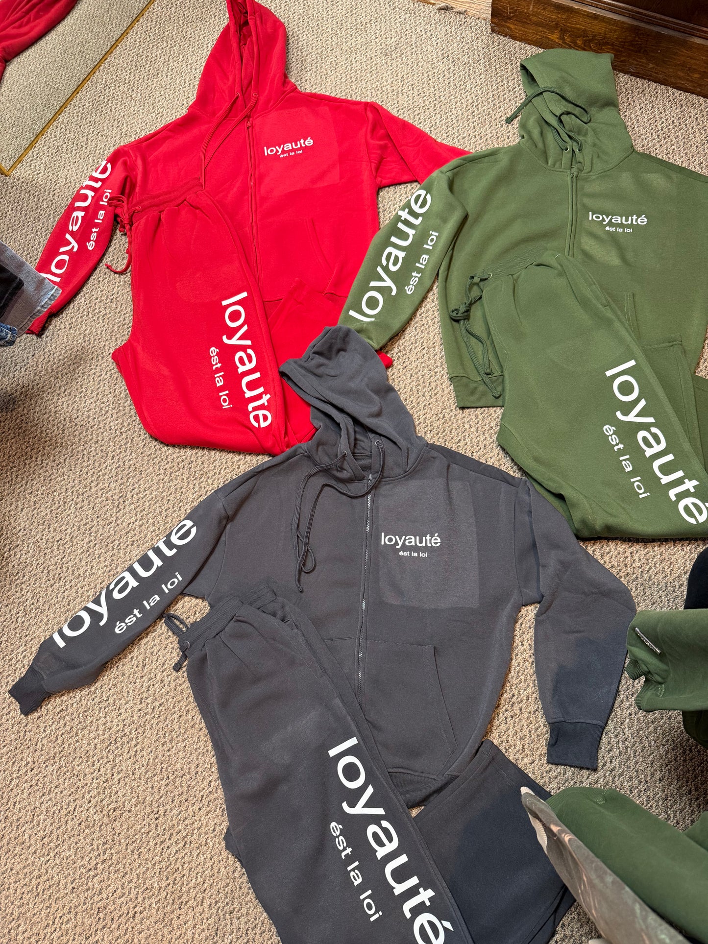 loyaute' Zip Up Fleece Relaxed Fit Set (Multi Colorways)
